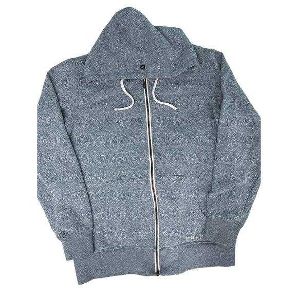 O’Neill SMALL Womens Mens Long Sleeve Zip Hoodie Heather Blue - Picture 1 of 9